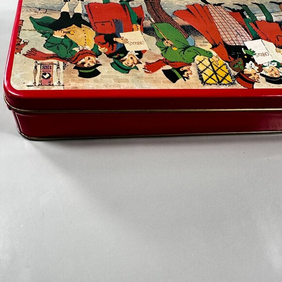 Charles Dickens Christmas Carolers Candy Tin Vintage Candle Tin Home 1960 - Picture 4 of 13